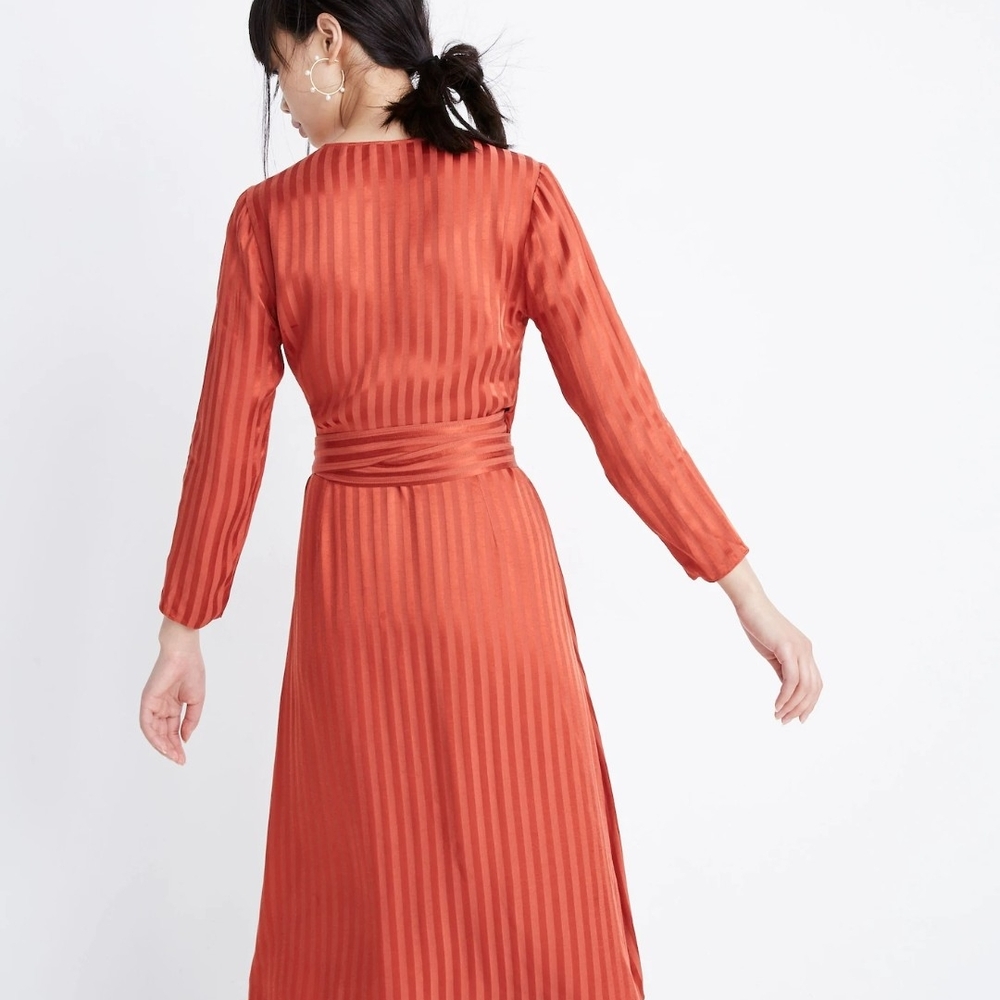 Madewell Rust Long Sleeve Dress - Picture 3 of 15